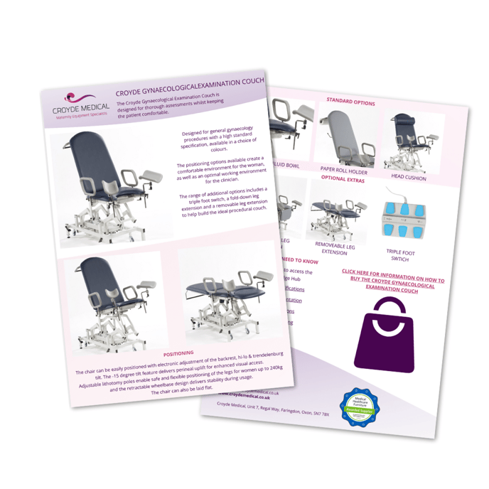 Croyde Gynae Examination Couch One Pager Icon