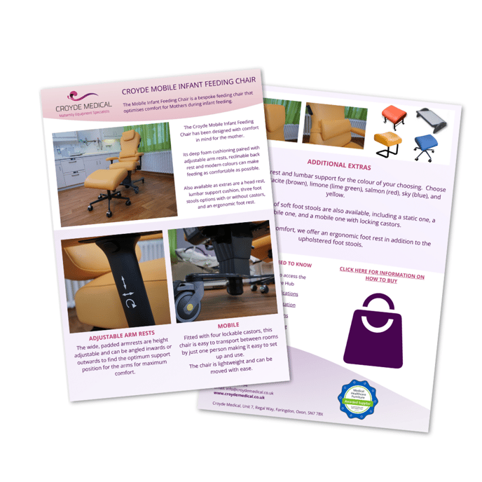 Croyde Mobile Infant Feeding Chair One Pager