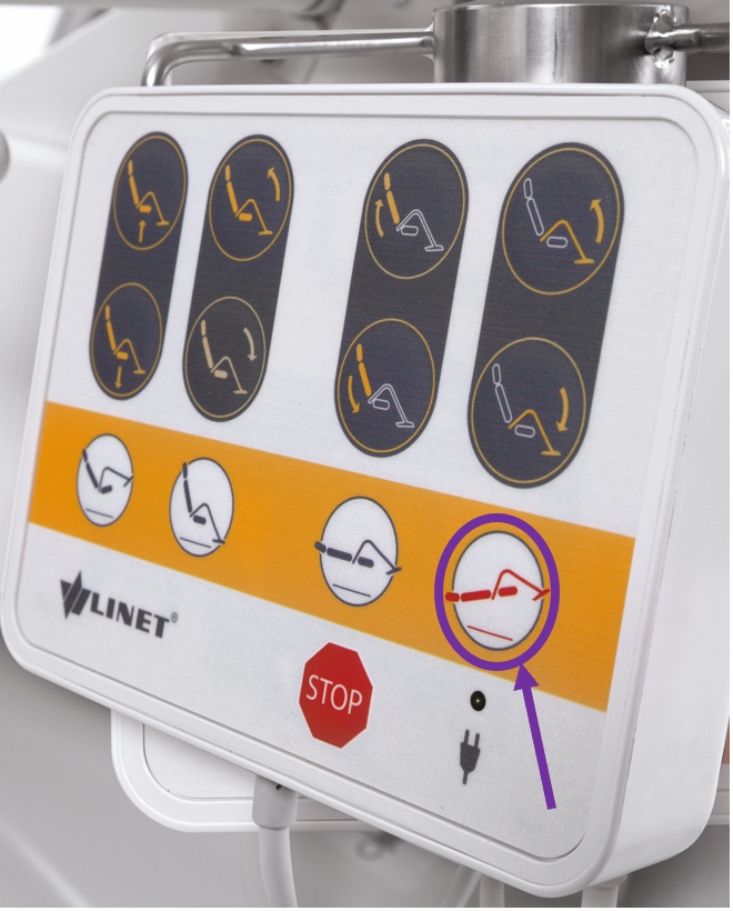 Graciella Trendelenburg tilt position circled