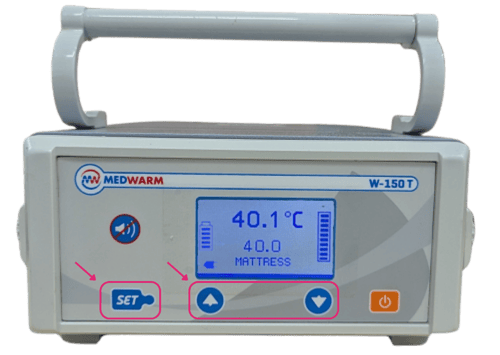 MW Controller Set Temp. Highlighted