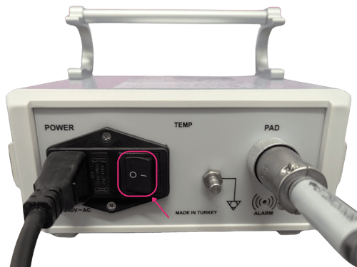 Power Button on Back of W-150T -1