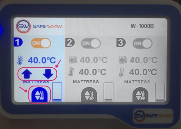 Safewarm Set Temperature