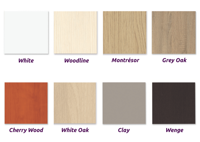 Wall Bed Standard Colour Options (Mix)