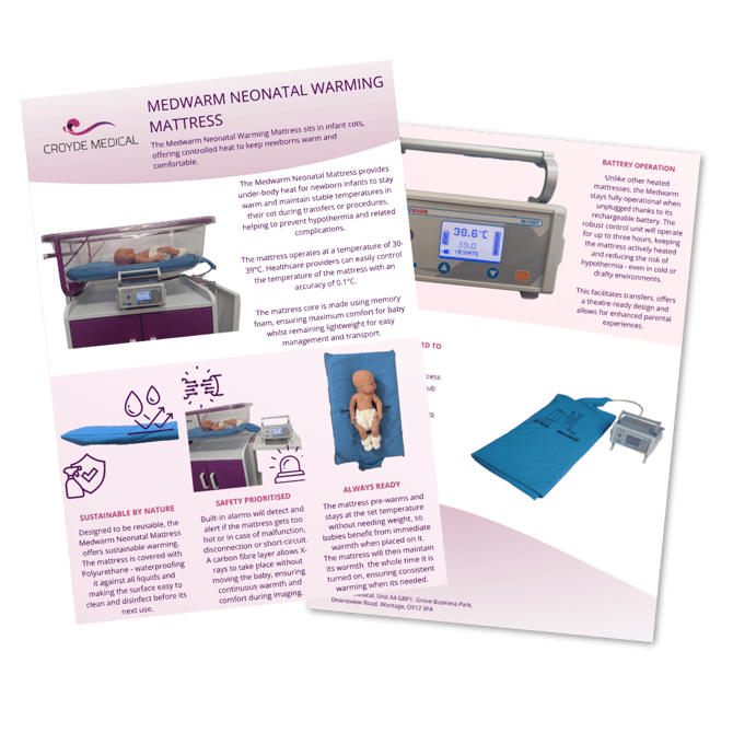 Medwarm Neonatal Warming Mattress Flyer Icon-1