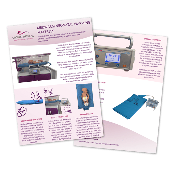 Medwarm Neonatal Warming Mattress Flyer Icon