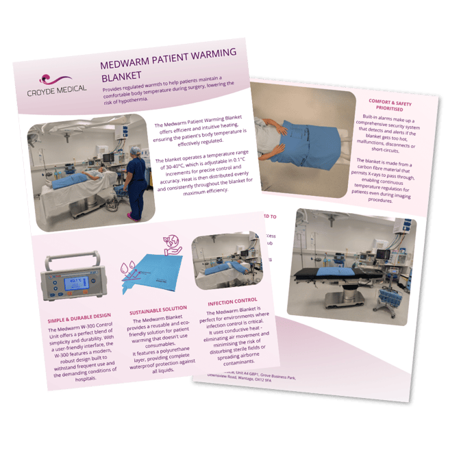 Medwarm Patient Warming Blanket Flyer Icon