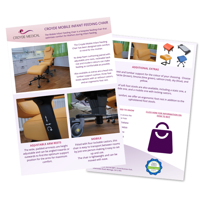 Mobile Infant Feeding Chair Flyer Icon