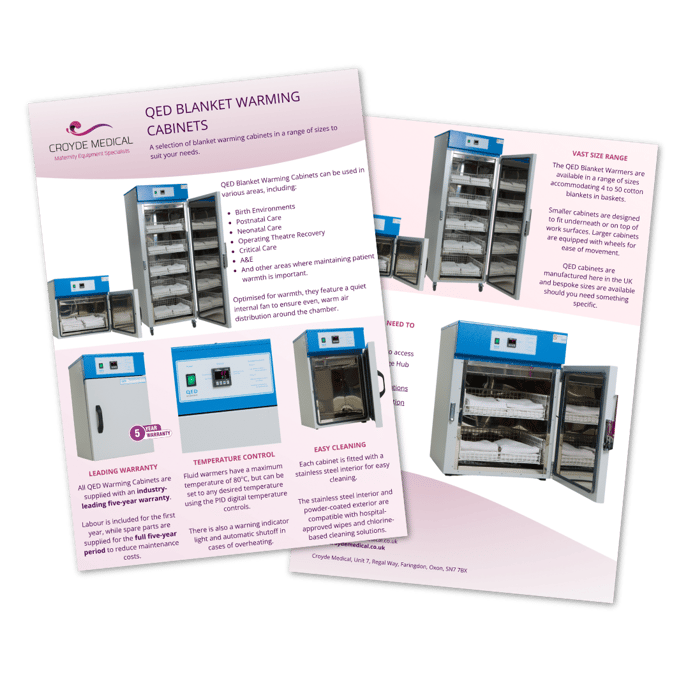 QED Blanket Warming Cabinets Flyer Icon