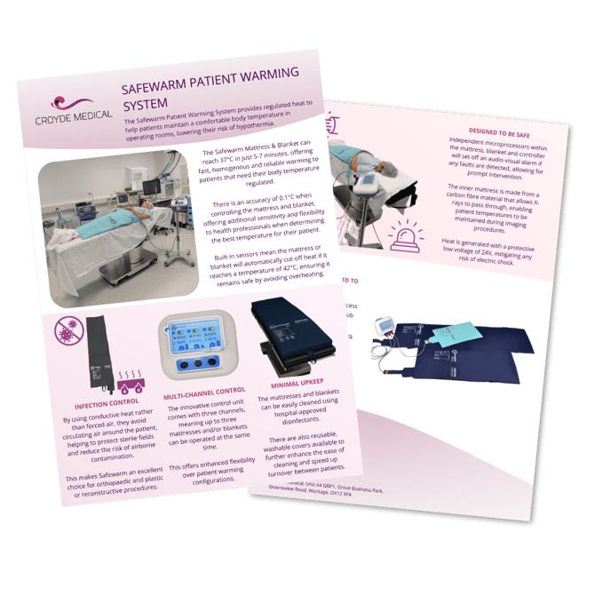 Safewarm Patient Warming System Flyer Icon
